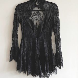 Free people long sleeve lace tunic/dress